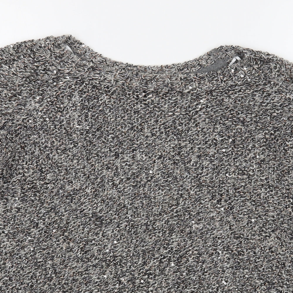 Womens UK Size 8 Dorothy Perkins Grey Pullover Jumper