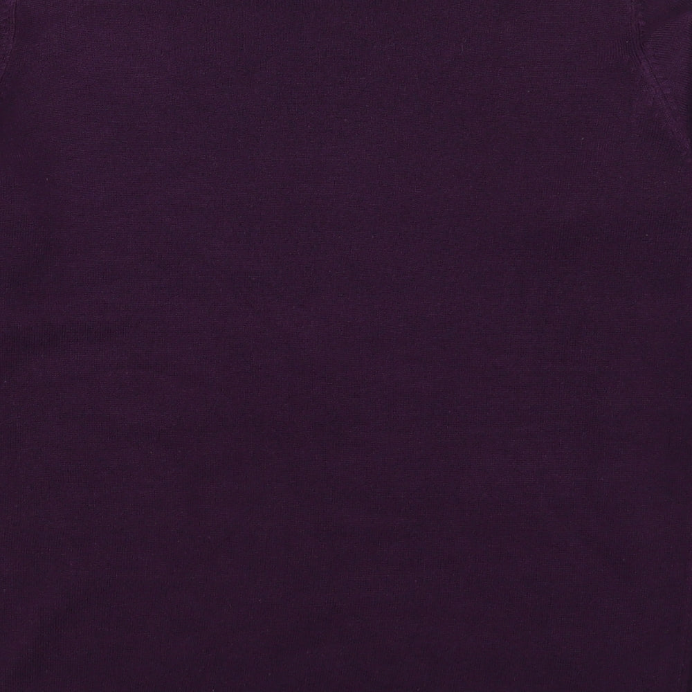 Intuition Womens Purple Round Neck  Acrylic Pullover Jumper Size 12