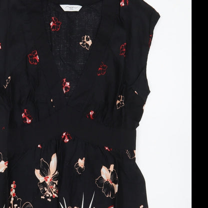 New Look Womens Multicoloured Floral 100% Cotton Sheath  Size 12  Round Neck Pullover
