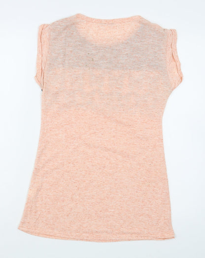 Womens UK Size S Chemistry Pink Basic T-Shirt
