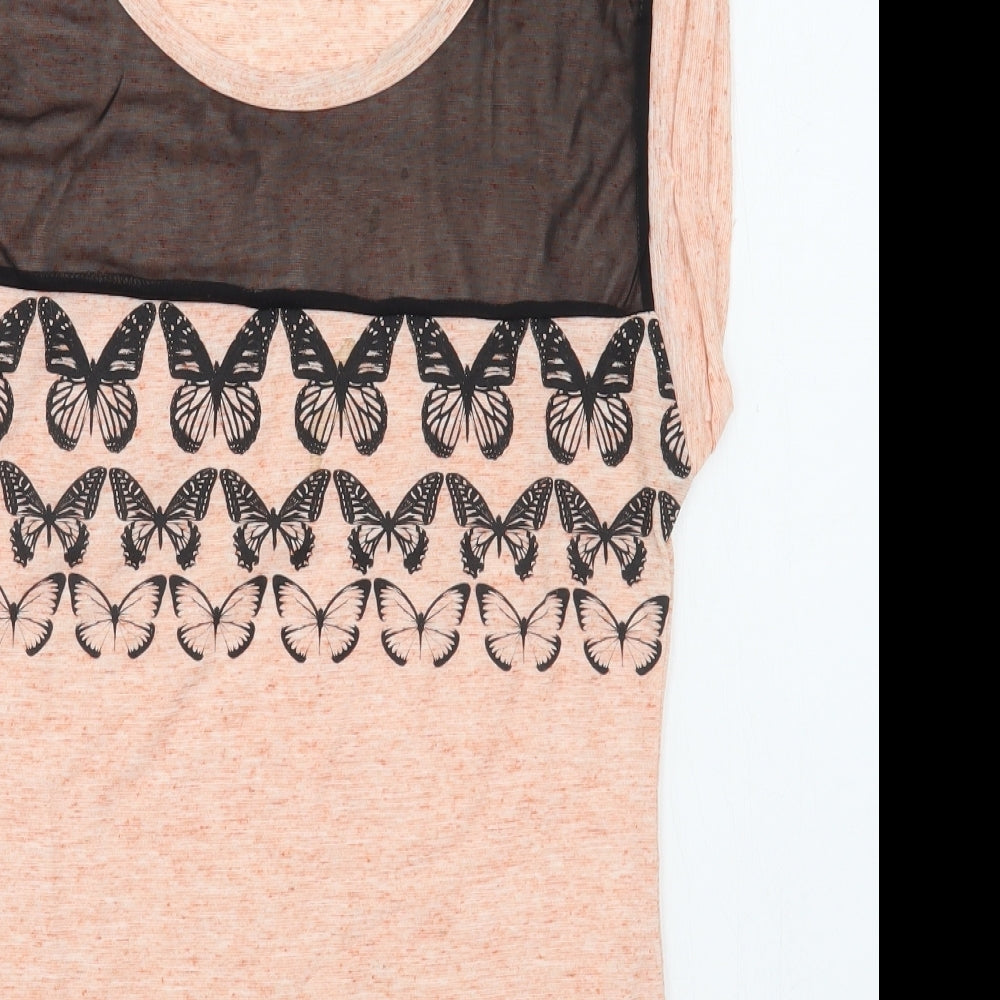 Womens UK Size S Chemistry Pink Basic T-Shirt