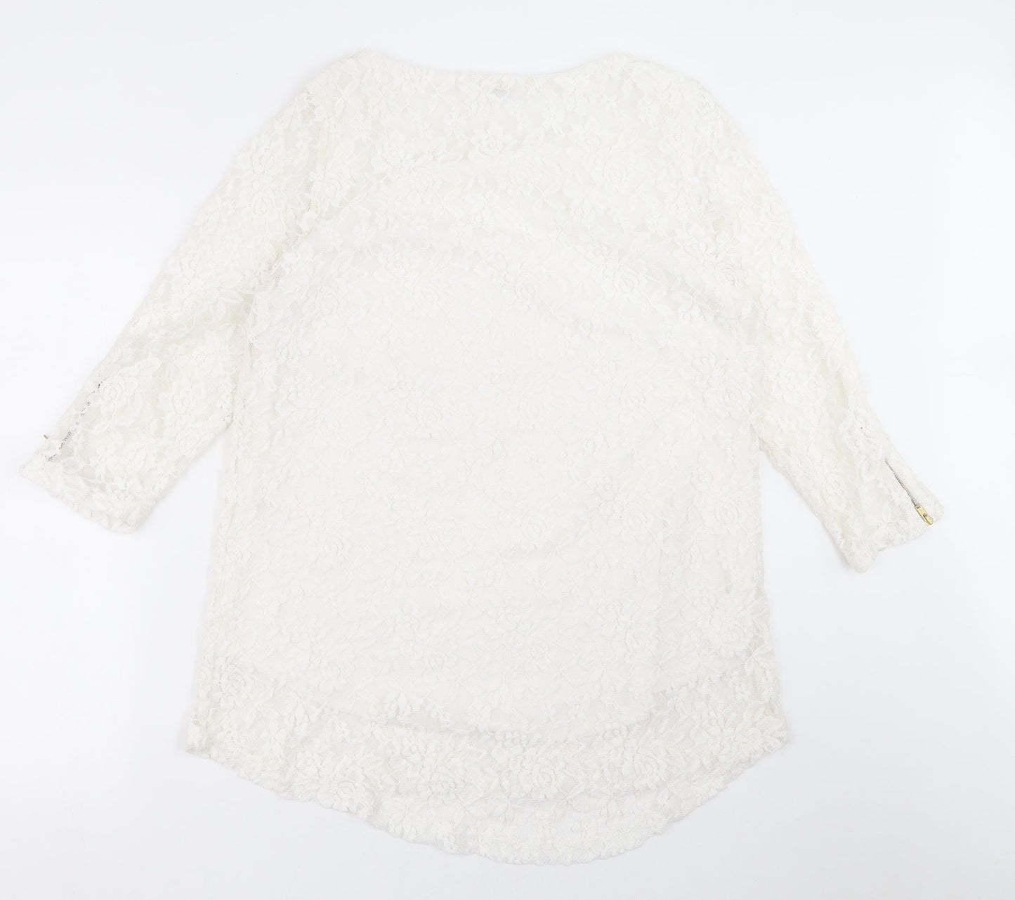 Womens UK Size 16 Joanna Hope White Basic T-Shirt