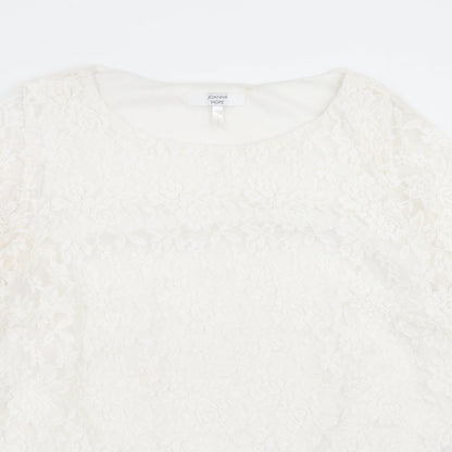 Womens UK Size 16 Joanna Hope White Basic T-Shirt