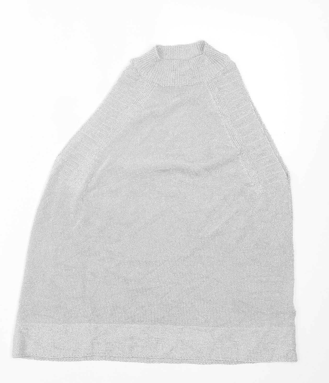 Womens UK Size M Topshop Silver Basic Tank