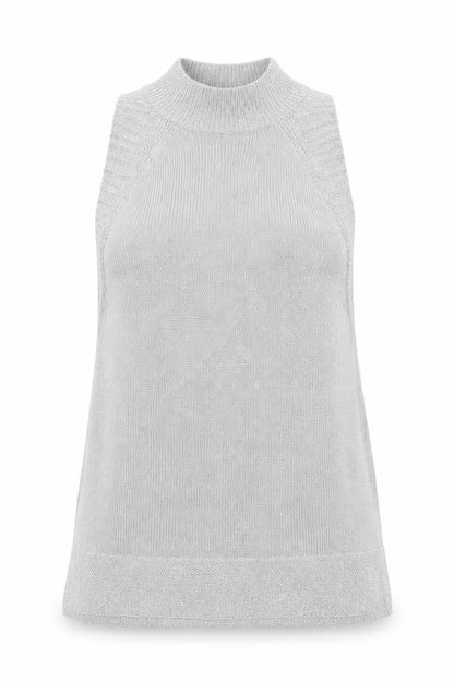 Womens UK Size M Topshop Silver Basic Tank