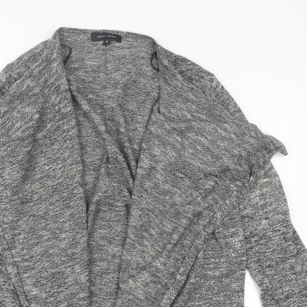 Womens UK Size 8 New Look Grey Cardigan Jumper