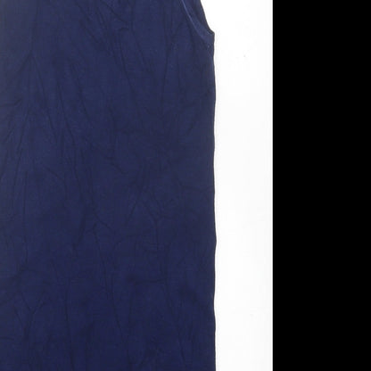 London Womens Blue  Viscose Basic Tank Size S Scoop Neck