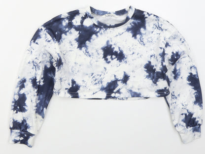 SheIn Girls Blue  Polyester Pullover Sweatshirt Size 9 Years  Pullover - Abstract
