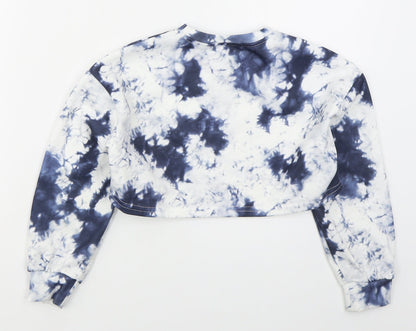 SheIn Girls Blue  Polyester Pullover Sweatshirt Size 9 Years  Pullover - Abstract