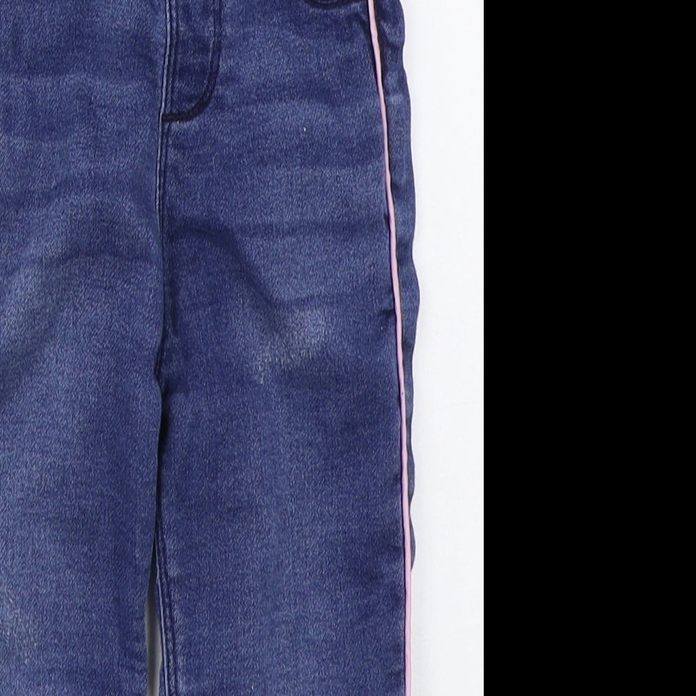 Denim Co Girls Blue  Cotton Snow Pants Jeans Size 18-24 Months  Button