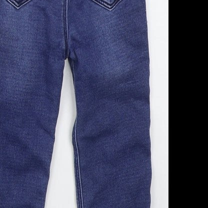 Denim Co Girls Blue  Cotton Snow Pants Jeans Size 18-24 Months  Button