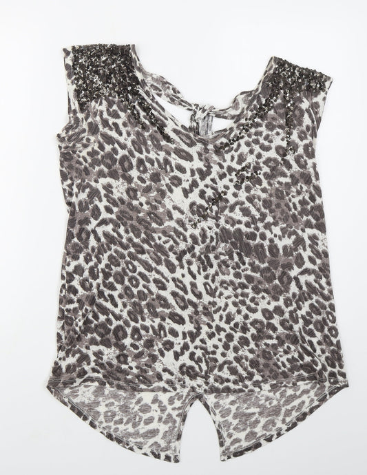 Womens UK Size M NEXT Brown Basic Tank