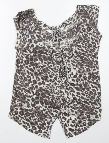 Womens UK Size M NEXT Brown Basic Tank