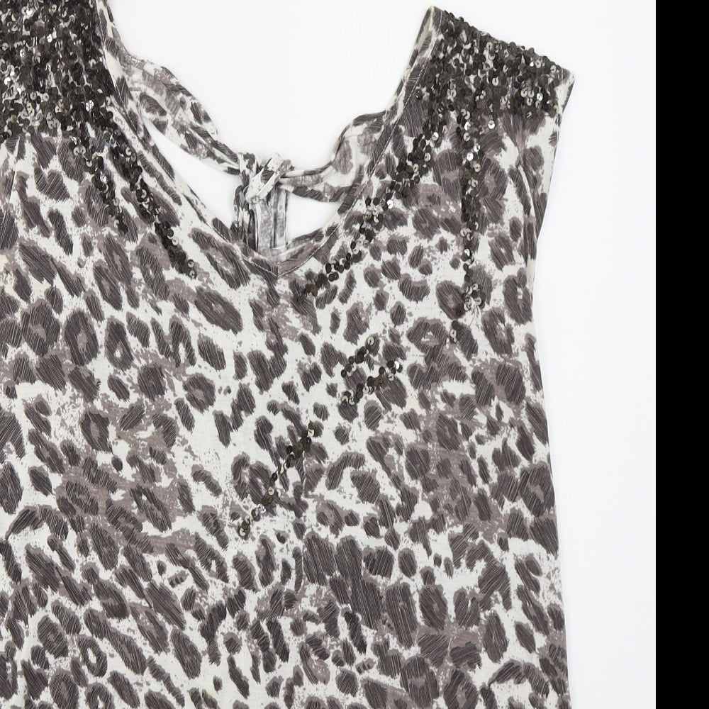 Womens UK Size M NEXT Brown Basic Tank