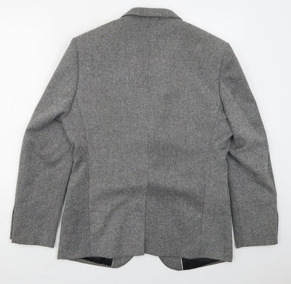 McQuillans Mens Grey  Polyester Jacket Suit Jacket Size 40
