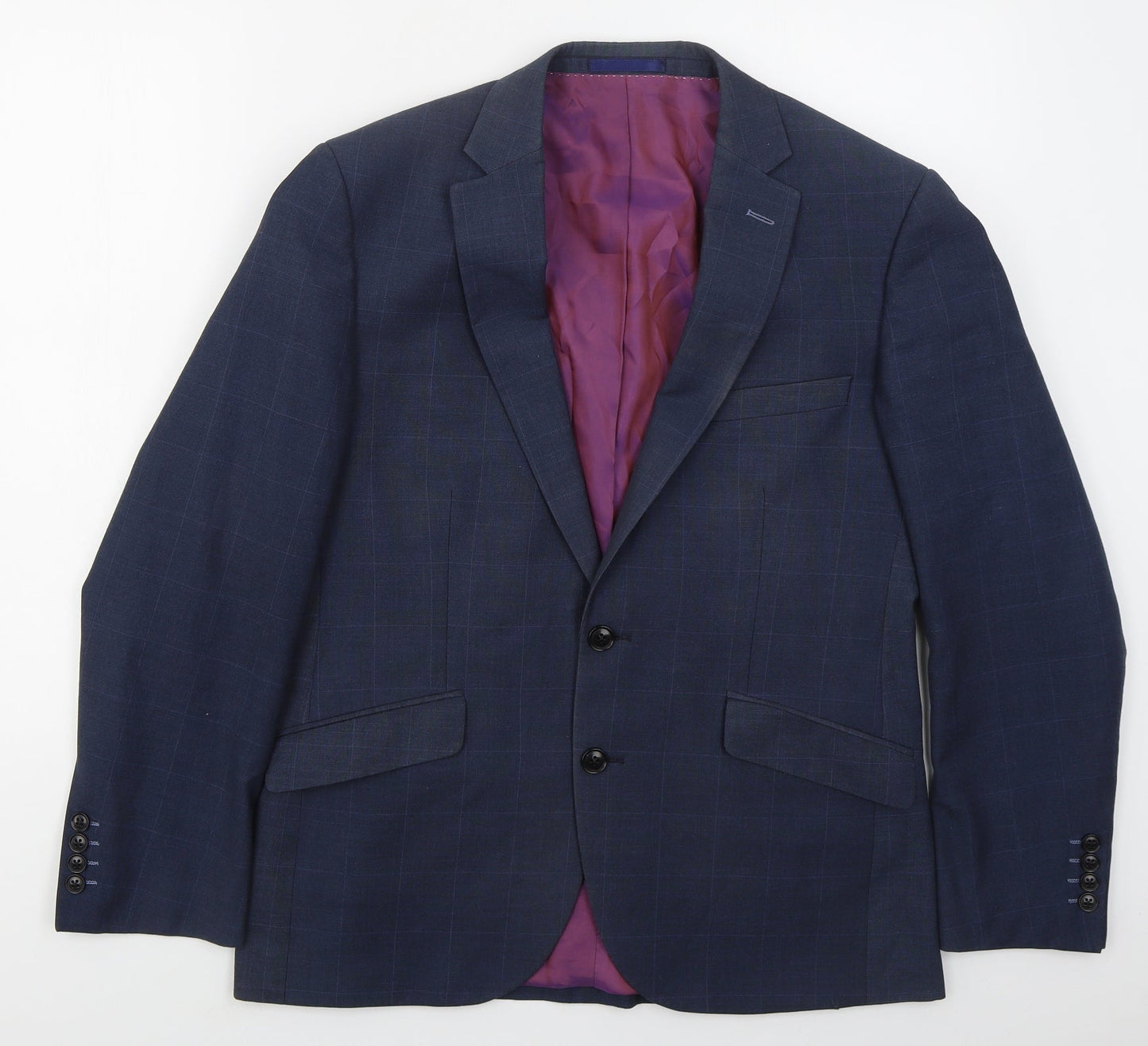 Mens UK Size 40 Daniel Grahame Regular Blue Suit Jacket
