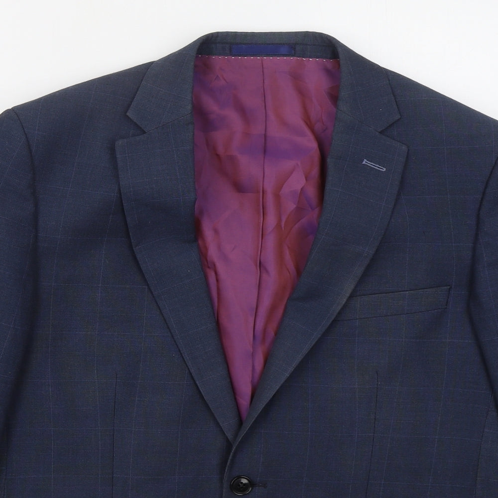 Mens UK Size 40 Daniel Grahame Regular Blue Suit Jacket