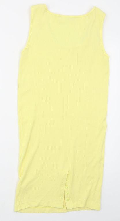 G.I Womens Yellow  Cotton Tank Dress  Size 10  Scoop Neck Pullover