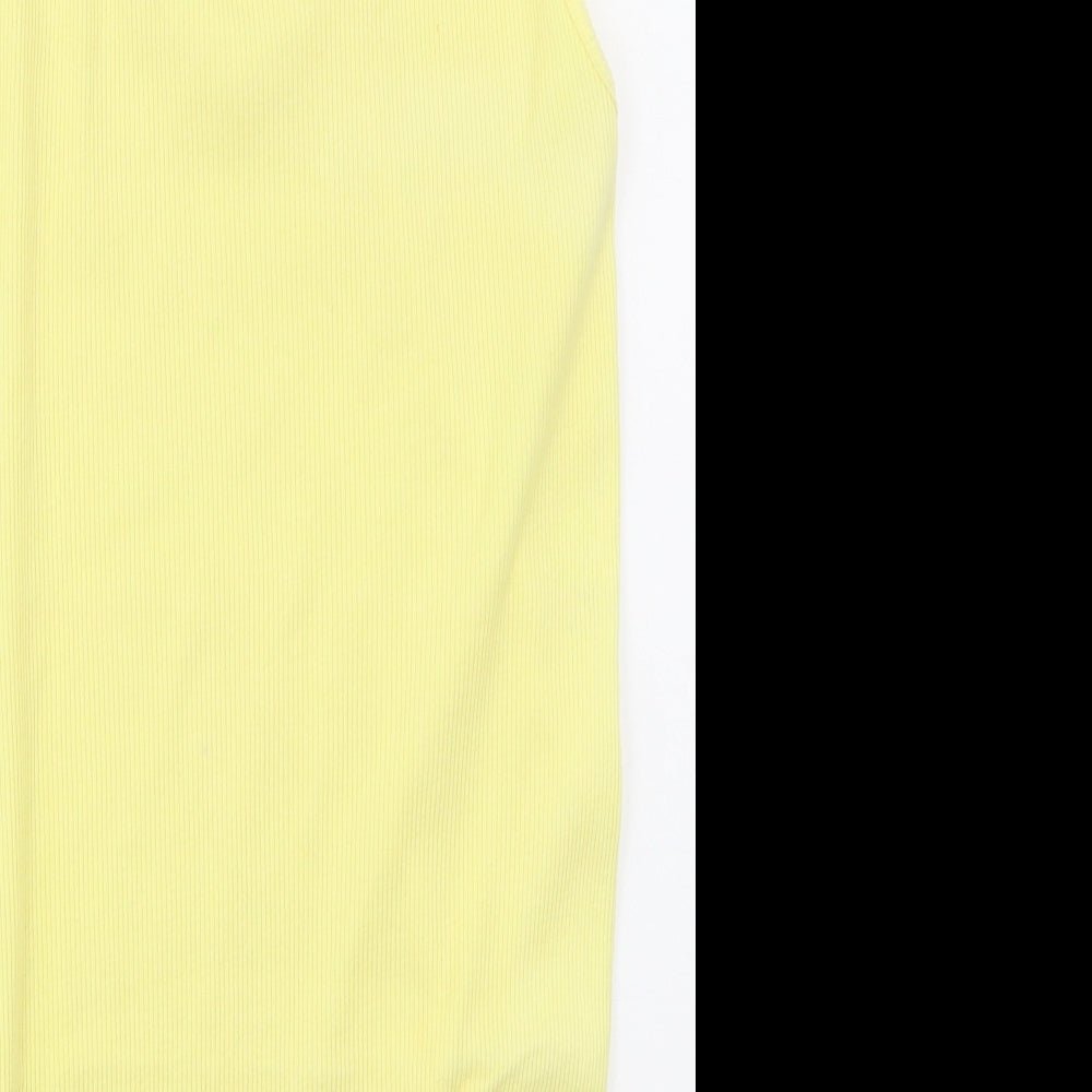 G.I Womens Yellow  Cotton Tank Dress  Size 10  Scoop Neck Pullover