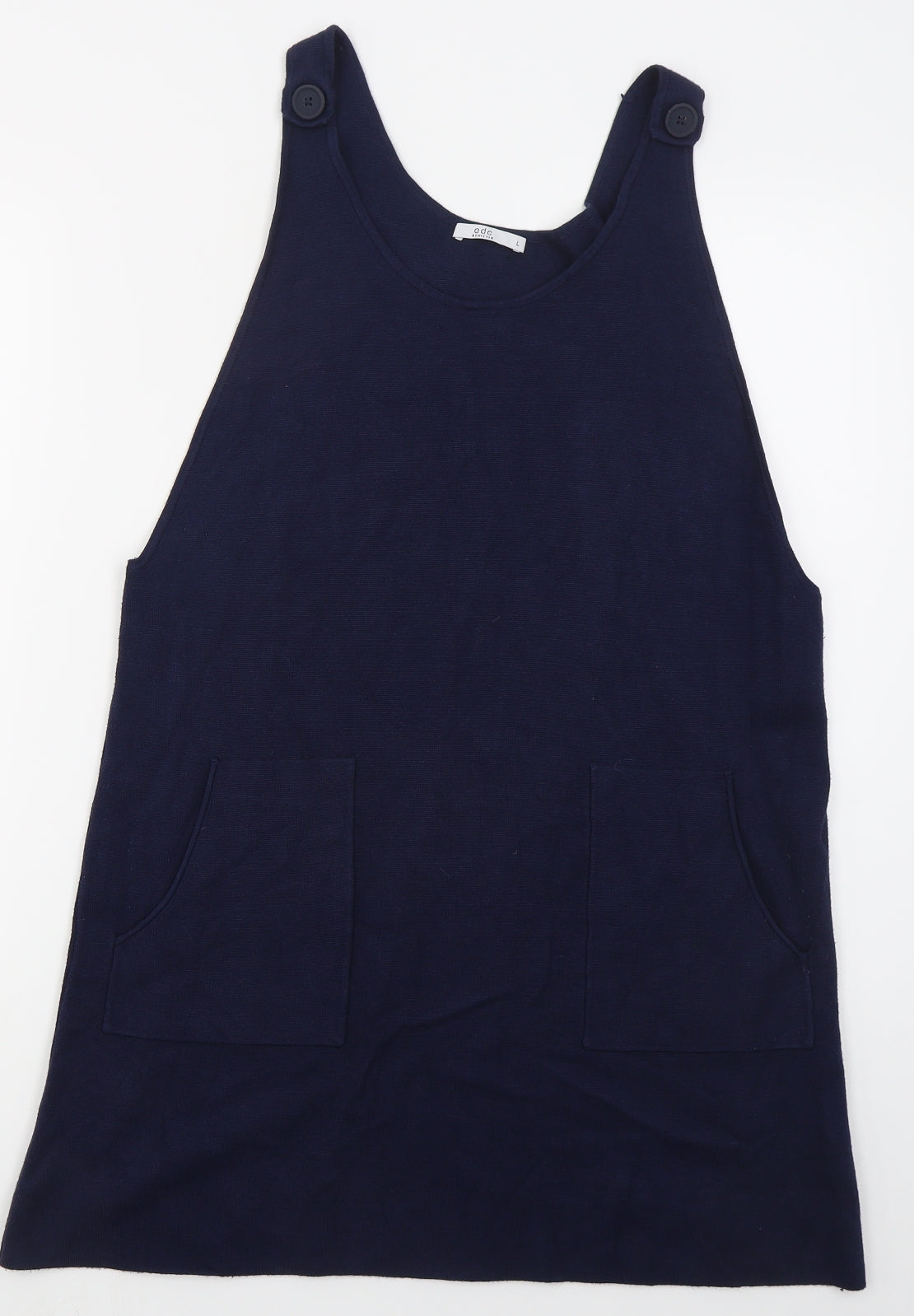 EDC Womens Blue  Viscose Tank Dress  Size L  Scoop Neck Pullover