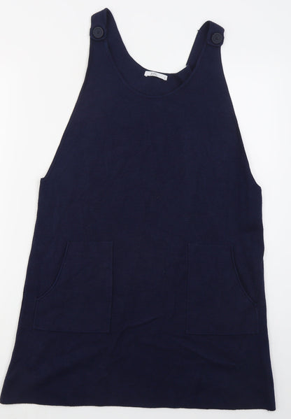 EDC Womens Blue  Viscose Tank Dress  Size L  Scoop Neck Pullover