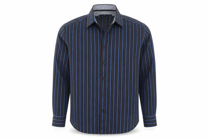 Mens UK Size L Remus Uomo Blue  Button-Up Long Sleeve Casual Shirt