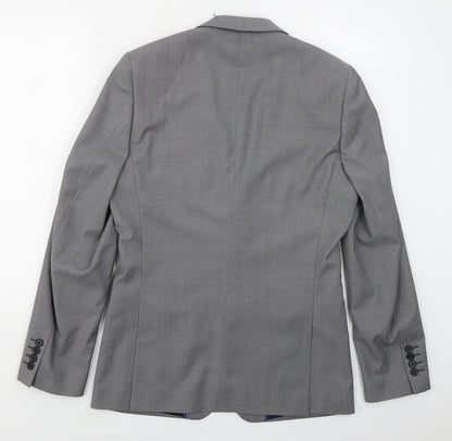Mens UK Size 36 Topman Regular Grey Suit Jacket