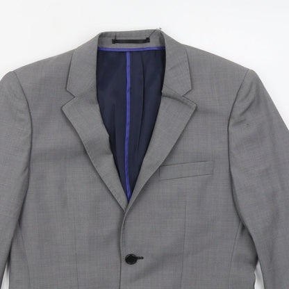 Mens UK Size 36 Topman Regular Grey Suit Jacket