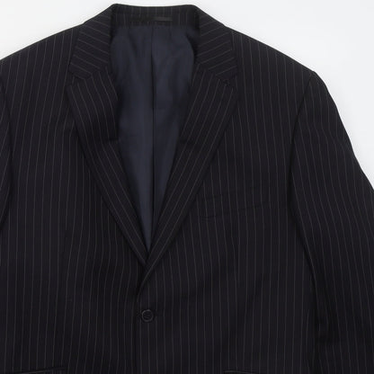 Mens UK Size 44 Karl Jackson Regular Blue Suit Jacket