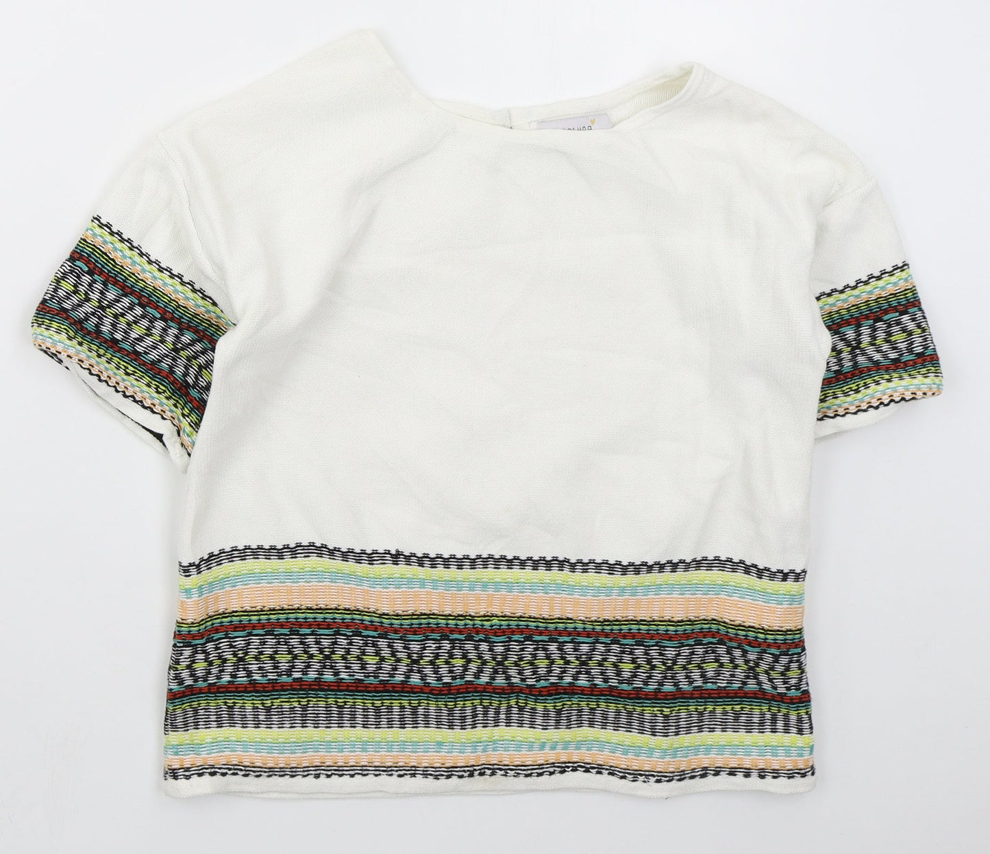 Womens UK Size 10 Marks and Spencer White Pullover Jumper
