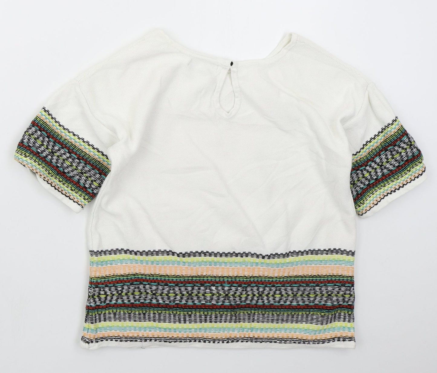 Womens UK Size 10 Marks and Spencer White Pullover Jumper