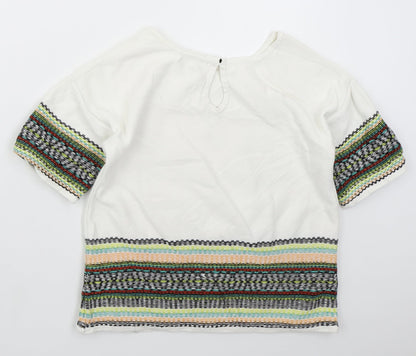 Womens UK Size 10 Marks and Spencer White Pullover Jumper