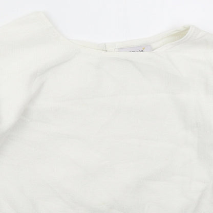 Womens UK Size 10 Marks and Spencer White Pullover Jumper