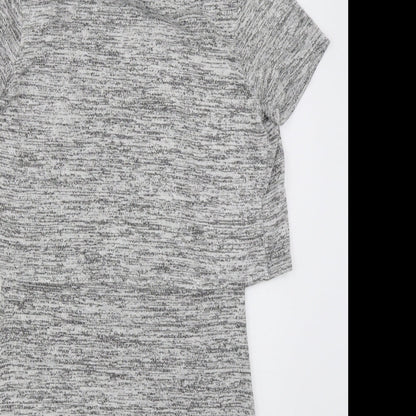 Miss Selfridge Womens Grey  Viscose Bodycon  Size 6  Crew Neck Pullover