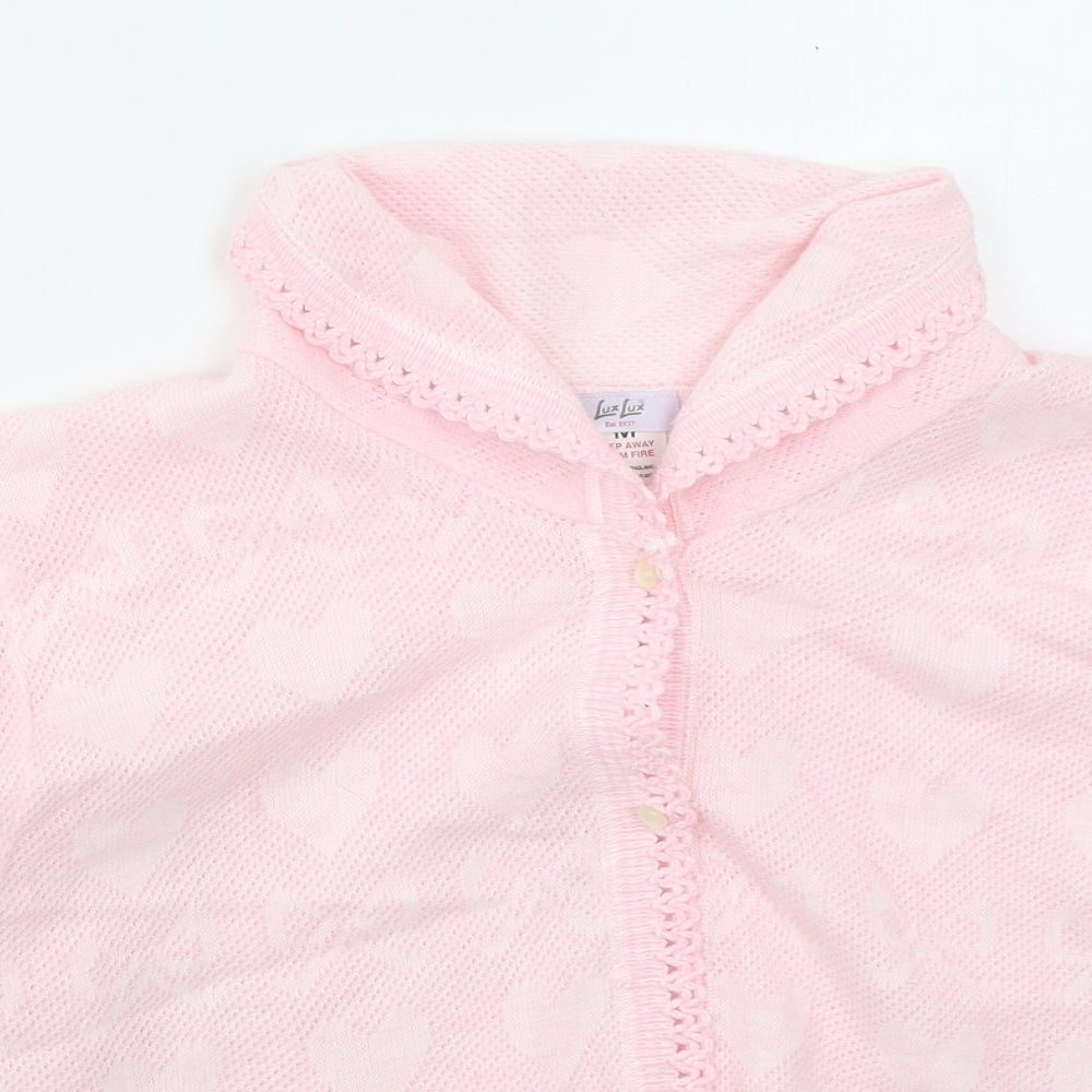 Womens UK Size M Lux Lux Pink Cardigan Jumper