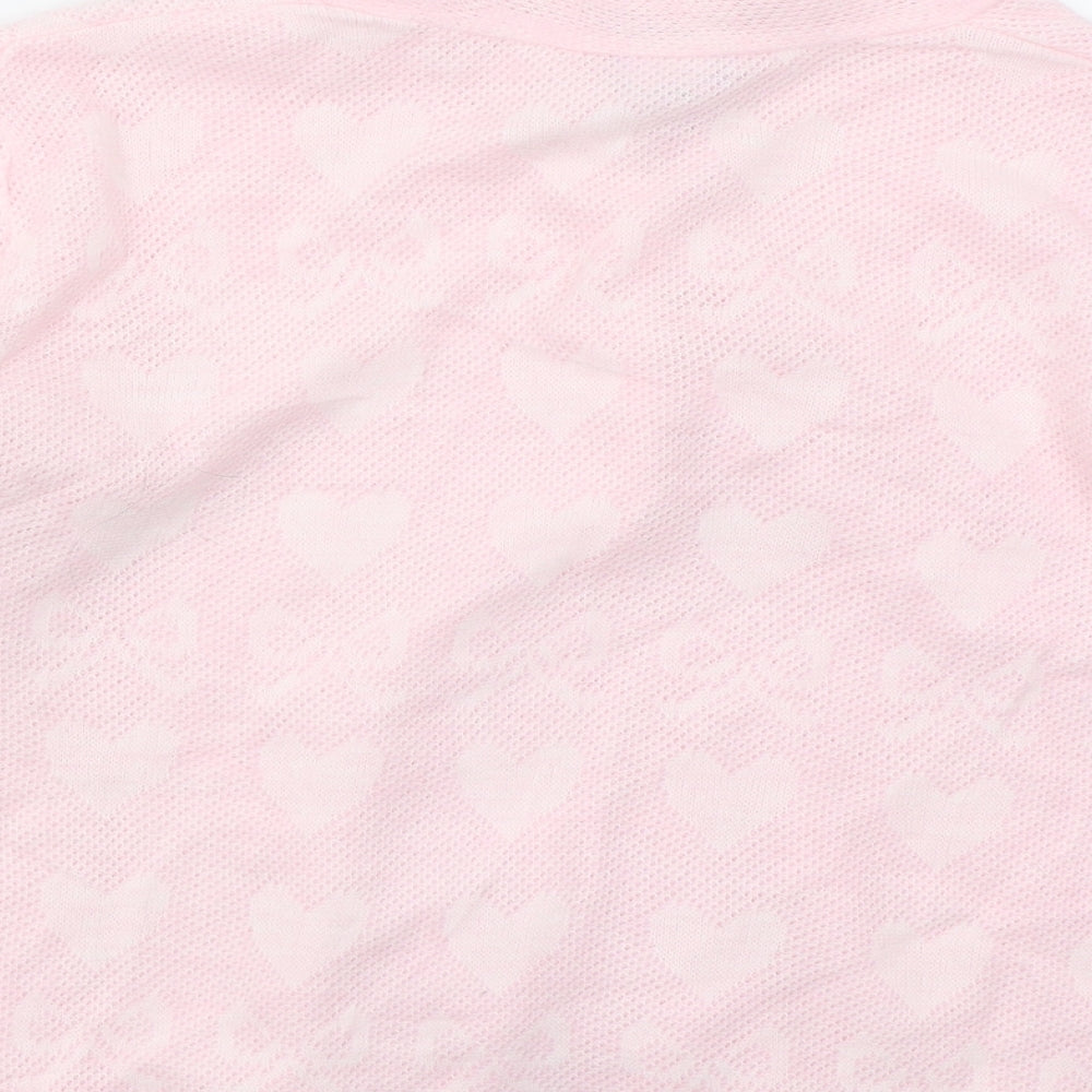 Womens UK Size M Lux Lux Pink Cardigan Jumper