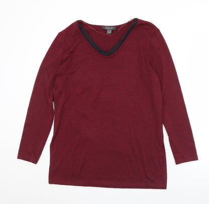 Primark Womens Purple Round Neck  Polyester Tunic Jumper Size 10   - 10-12