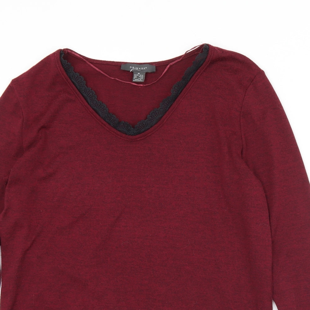 Primark Womens Purple Round Neck  Polyester Tunic Jumper Size 10   - 10-12