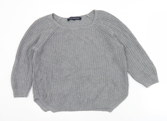 Womens UK Size XS French Connection Grey Pullover Jumper