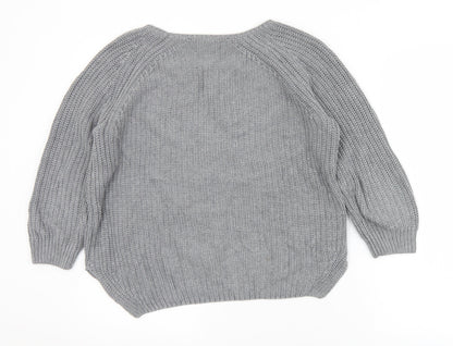 Womens UK Size XS French Connection Grey Pullover Jumper