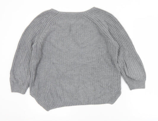 Womens UK Size XS French Connection Grey Pullover Jumper