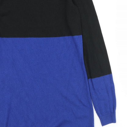 George Womens Blue Crew Neck  Acrylic Pullover Jumper Size 8