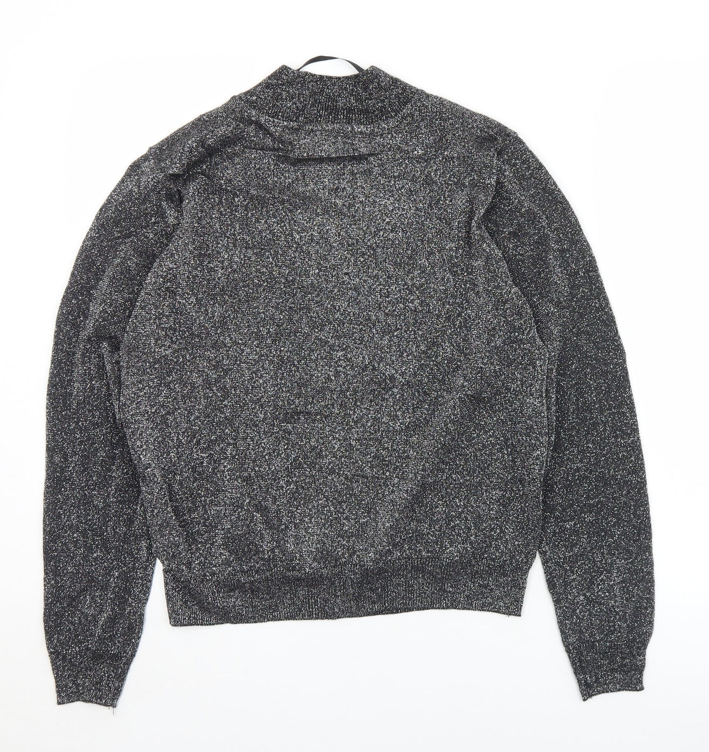 Atmophere Womens Silver Crew Neck  Viscose Full Zip Jumper Size 12