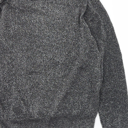 Atmophere Womens Silver Crew Neck  Viscose Full Zip Jumper Size 12