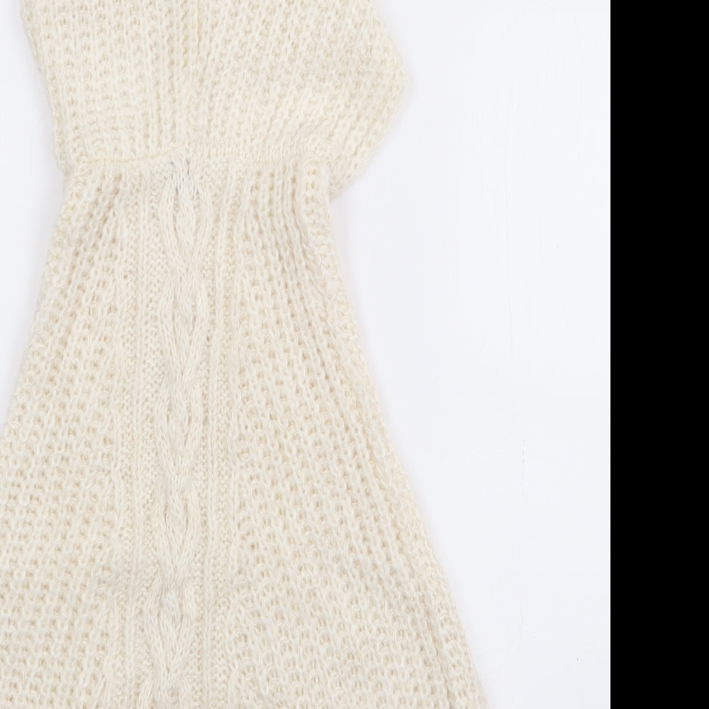 TU Girls White   Jacket Poncho One Size