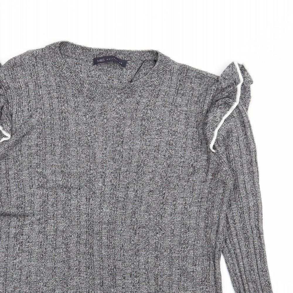 Womens UK Size 12 Marks and Spencer Grey Pullover Jumper