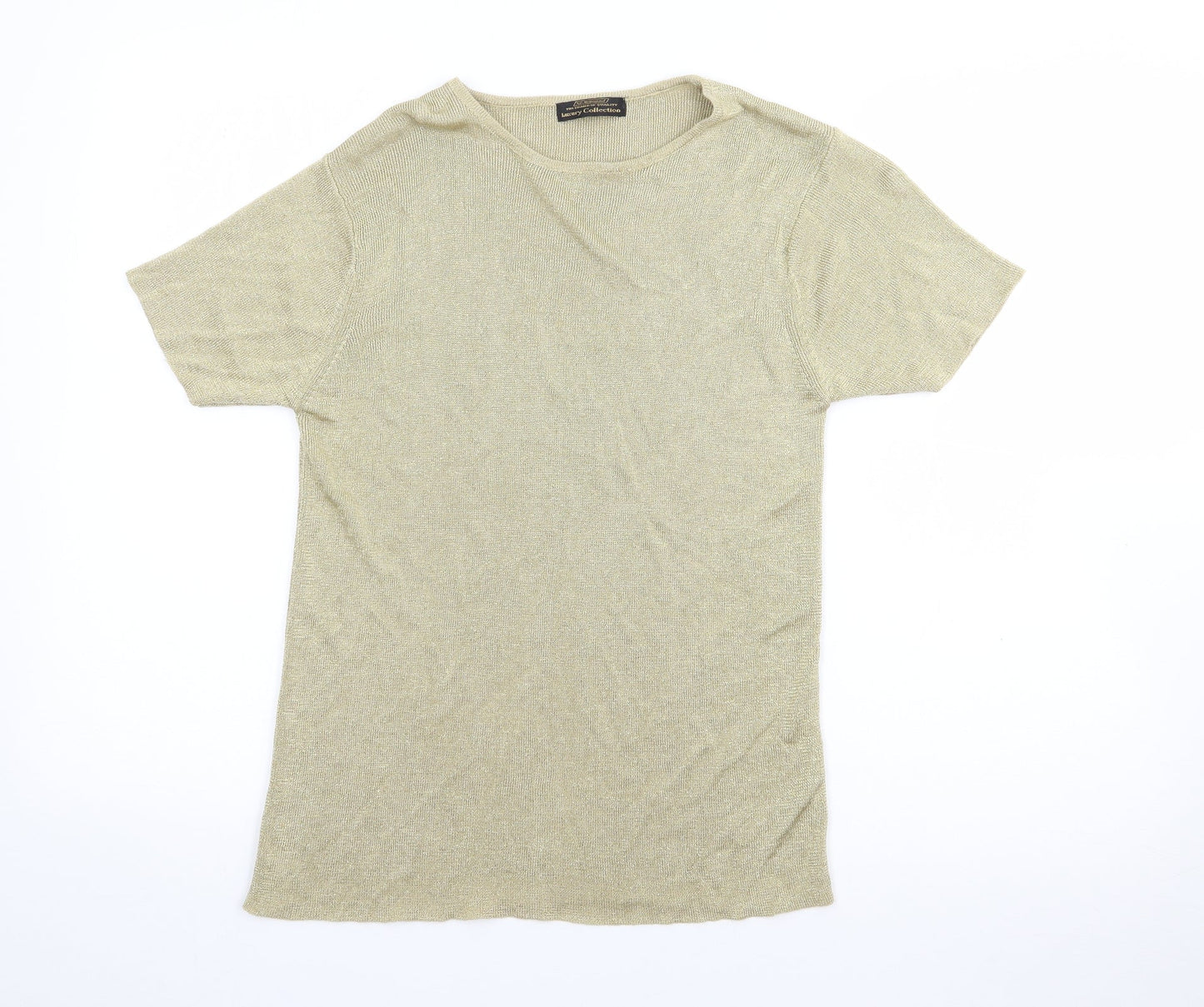 Womens UK Size 14 St Bernard Gold Basic T-Shirt