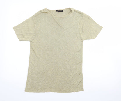 Womens UK Size 14 St Bernard Gold Basic T-Shirt