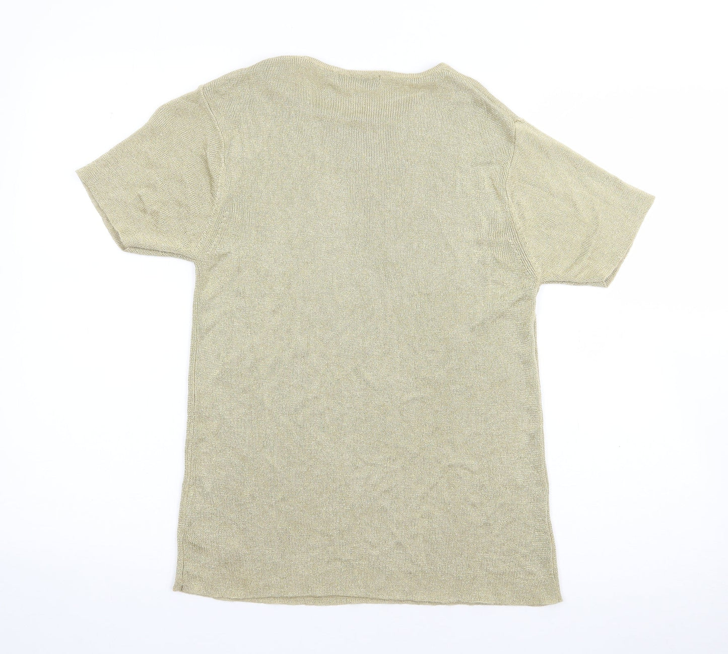 Womens UK Size 14 St Bernard Gold Basic T-Shirt