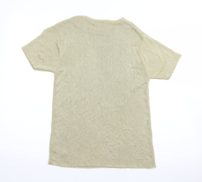 Womens UK Size 14 St Bernard Gold Basic T-Shirt